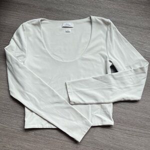 Babaton Contour Scoopneck Longsleeve in Light Birch